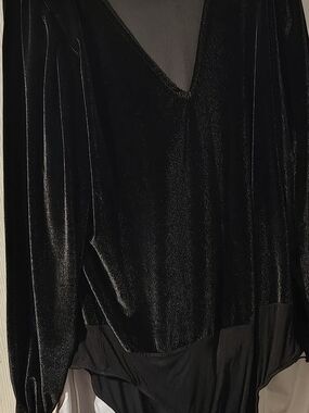 torrid Black Velvet Long Sleeve Bodysuit